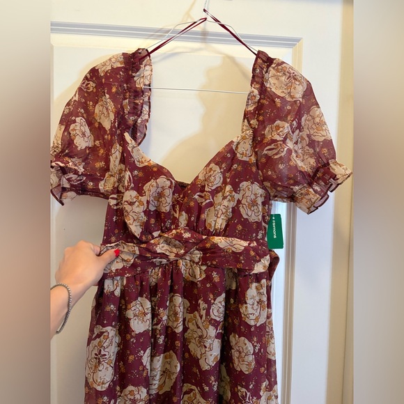 Simons BluPepper Ancient Floral Sweetheart Neckline Maxi Dress Size U.S. Large - Picture 6 of 16